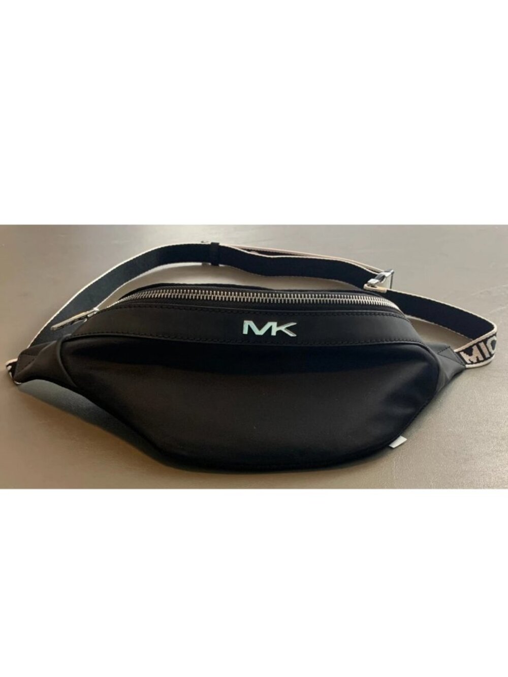 Michael Kors Men's Logo Crossbody Belt Hip Bag Fanny Pack, Black